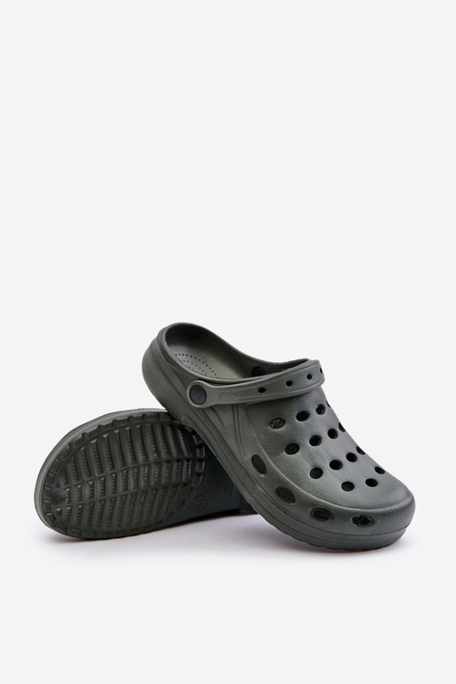 Pánske Sandále Papuče Do Záhrady Na Bazén Tmavozelené