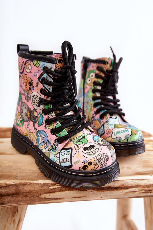 Ružové tlačené topánky ružové dexi