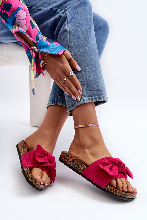 Dámské sandály s mašlí Fuksia Ezephira