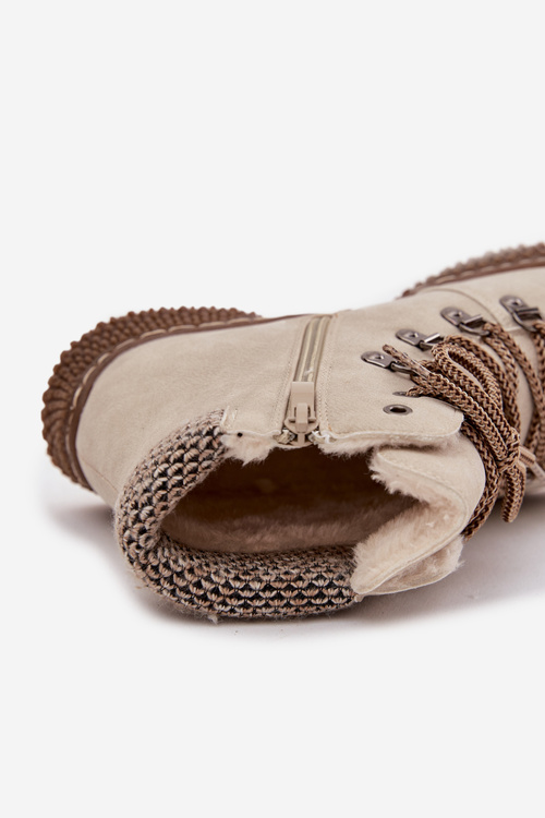 Zateplené boty Traperky Dámské Světle béžové Zenaya