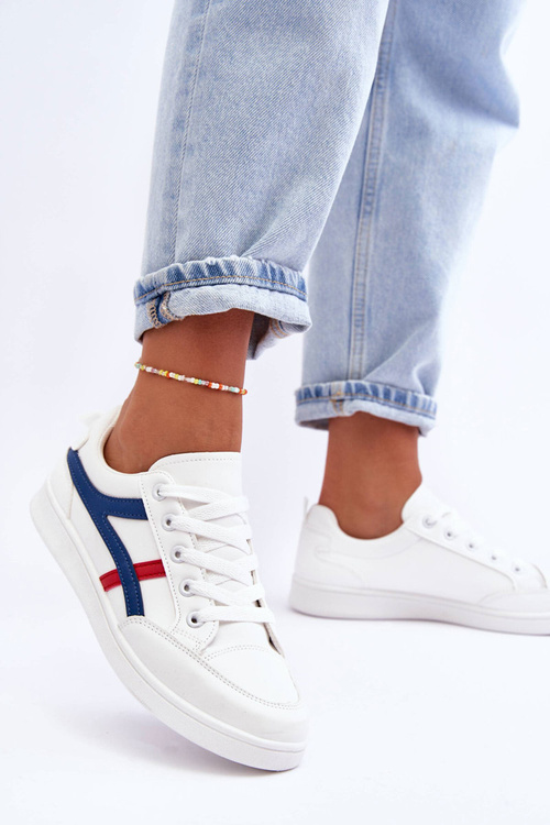 Dámské sportovní boty nízké se pásky bílé Alemessa