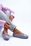 Dámske klasické semišové Corinell Blue Loafers
