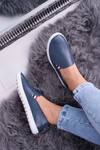Bellara Navy Blue Navy Blue Leather tenisky