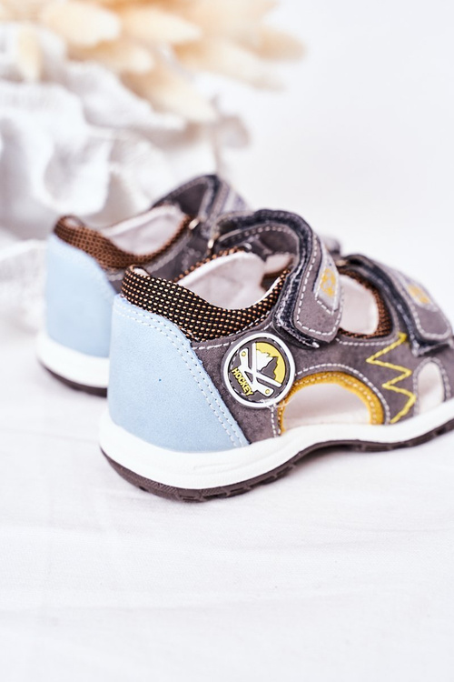 Dětské Sandály Na Suchý Zip Šedé Soccer