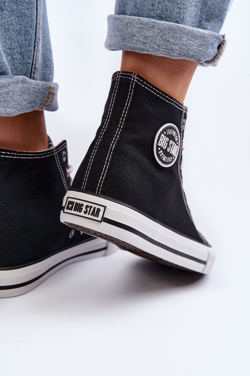 Dámske klasické vysoké tenisky Big Star T274027 Čierne