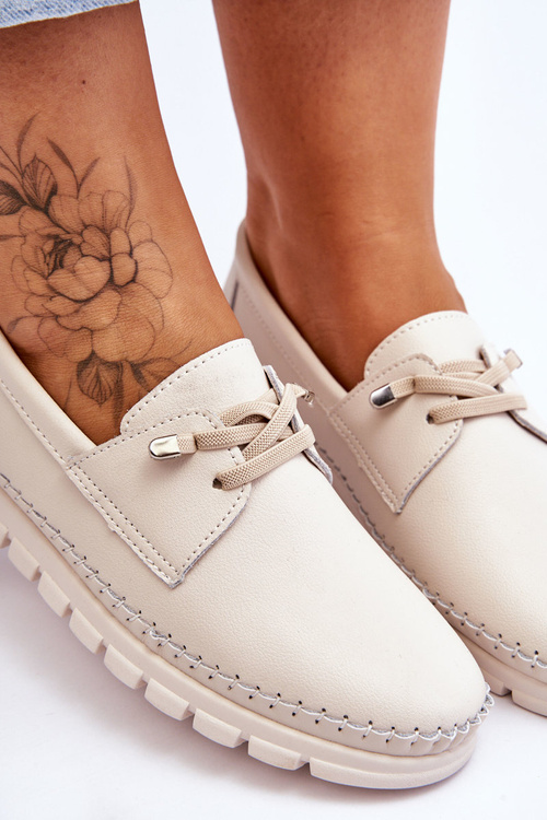 Béžová kožená topánky Archie