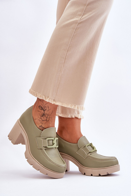 Elegantní boty s Ornamentem Zelená Harmell