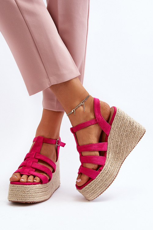 Sandály Na Kotně S Pletencem Fuksia Gnosis