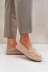 Dámske espadrilky s jutovým pletením na ploché podrážke béžové Shilova