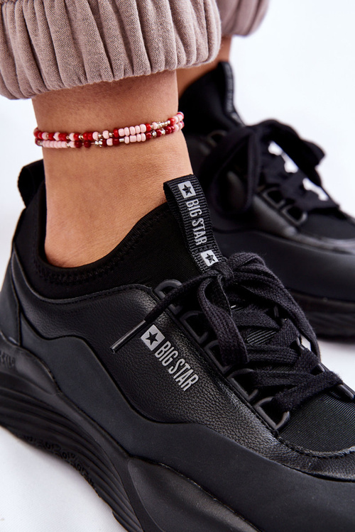 Dámske tenisky pamäť pamäťové penové systém Big Star LL274419 Čierna