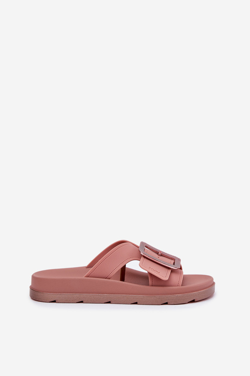 Voňavé dámské pantofle s ozdobnou sponou ZAXY RR285077 špinavě růžová