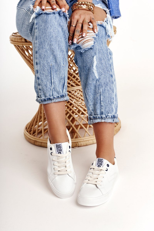 Dámské Kožené Tenisky BIG STAR BB274211 Bile Modre