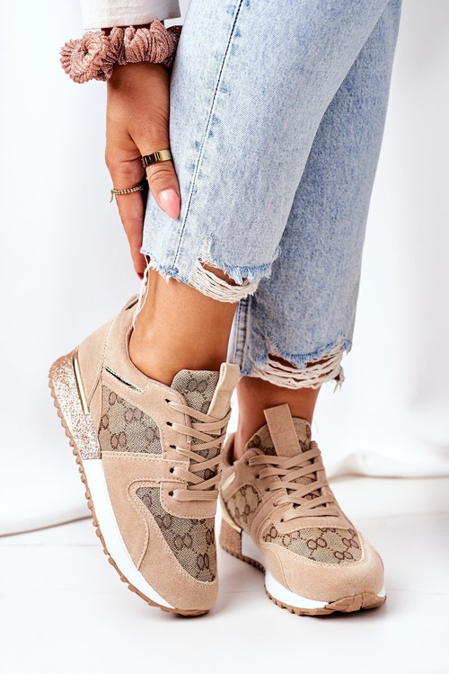 Tenisky tenisky beige-zlato aruba