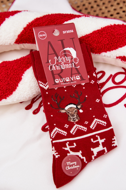 Pánske Vianočné Ponožky Červený Sob