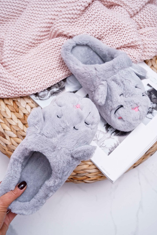 Dámske papuče Kotki s šedou splacpyhead