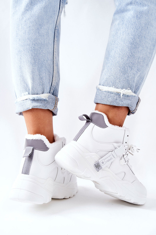 Dámske izolované tenisky snehové topánky biele Kaphia