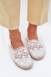 Dámské krajkové espadrilky bílé Adelira