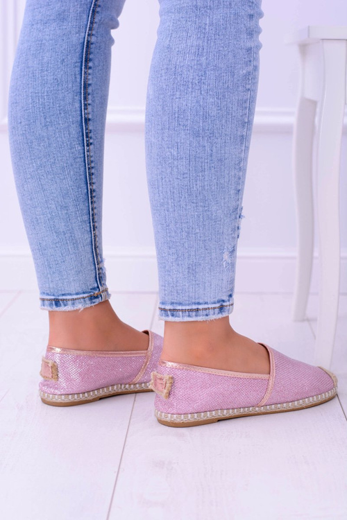 Trblietky espadrilles lu boo ružové