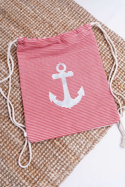 Dámská kabelka Námořník červené Plážová taška