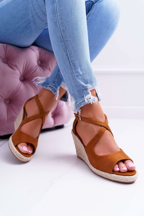 Dámské sandály Na klínku Camel Margus