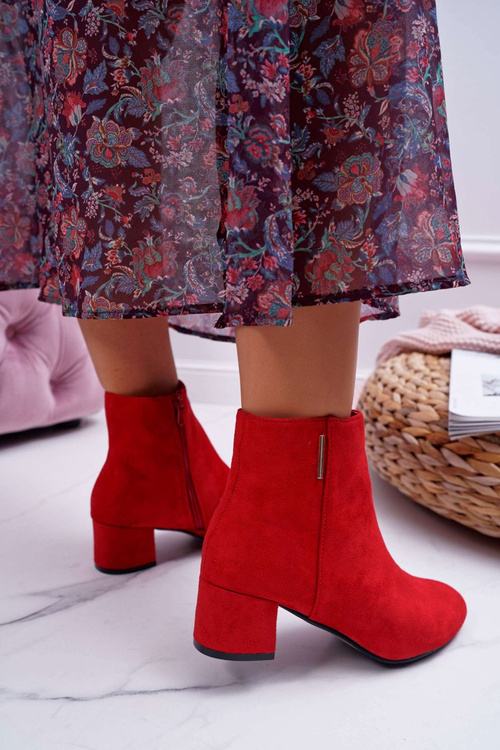 Dámské Kotníkové Boty Červené Fiorelli