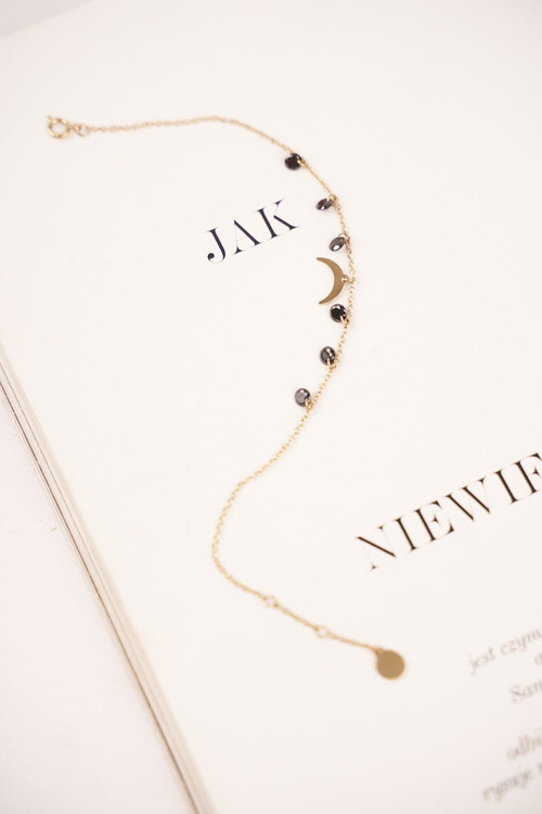 Ženská náramok celebrity zlatý mesiac čierny cyrubs chloë