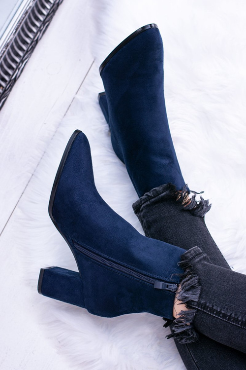 Dámské boty tmave modre na pólu ve špice Amaltea