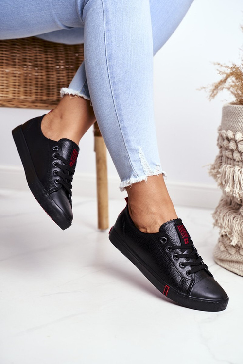 Dámské Kožené Tenisky Big Star GG274007 Černé