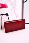 Veľká kožená dámska peňaženka Cavaldi lakovaná červená