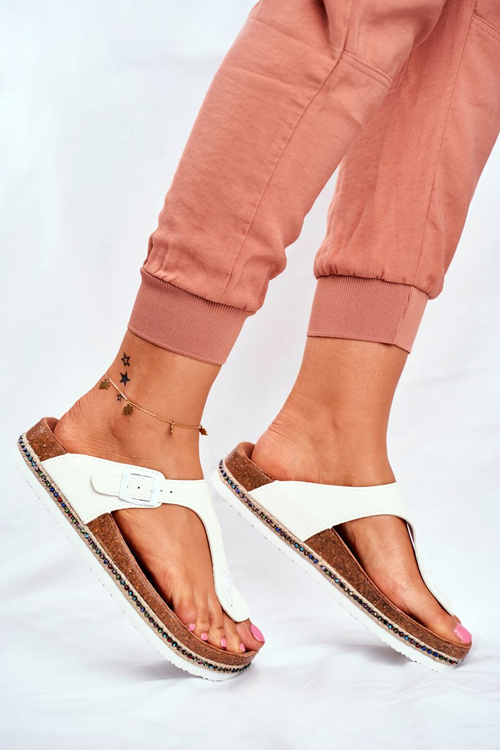 Dámské žabky Big Star Bílé FF274631