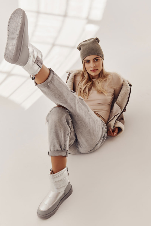 Dámske snehové topánky Big Star II274118 Striebro