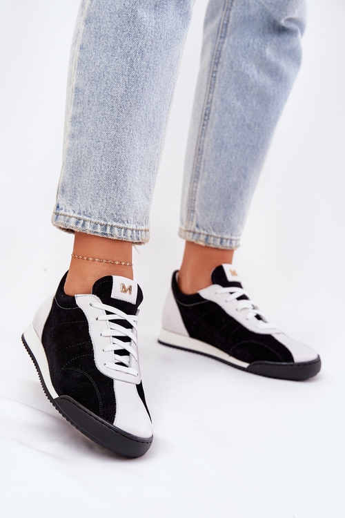 Dámske Kožené Športové Topánky Laura Messi 2935 Čierne