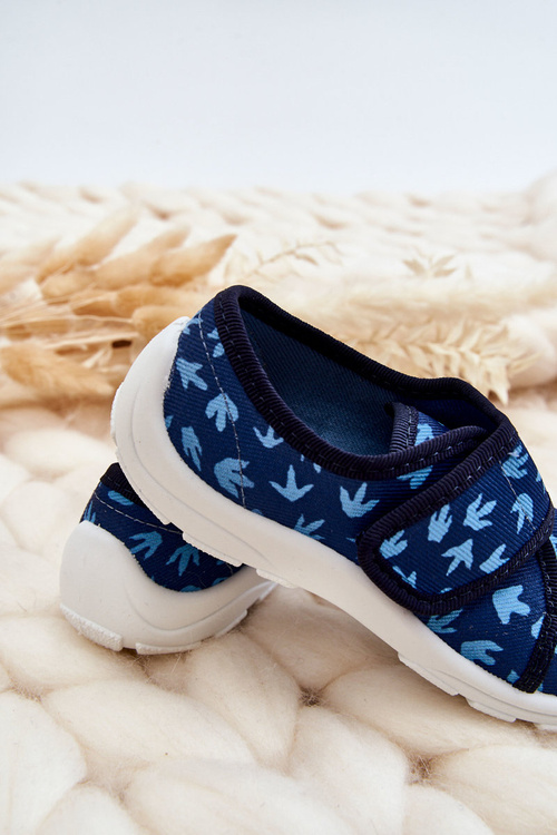 Detské papcie befado stopy dinosaura 974x476 Navy Blue