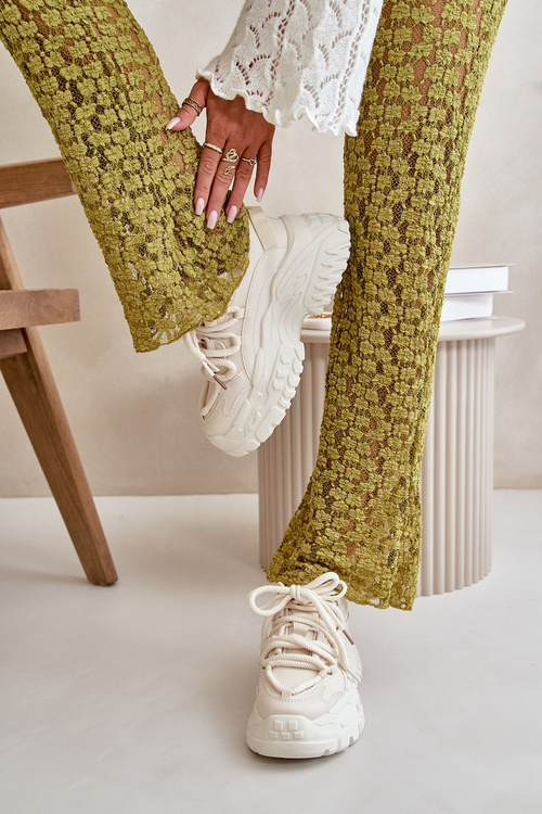 Dámské tenisky na masivní podešvi světle béžové Nevela