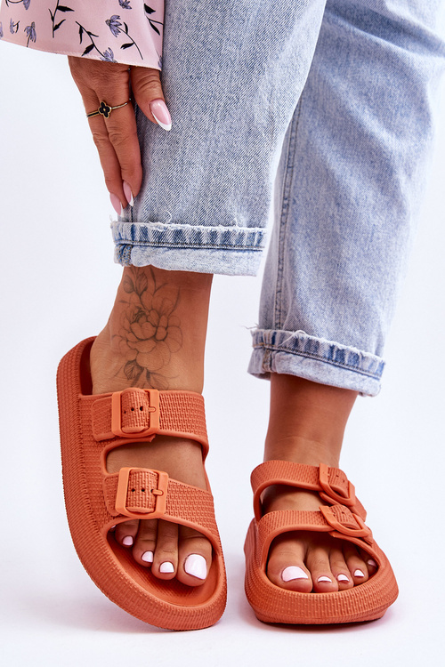 Dámske penové papuče s pruhmi Orange Sharen