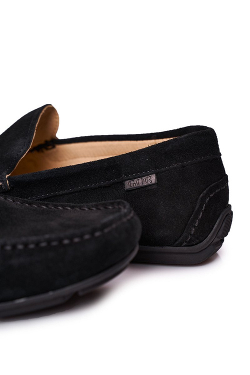 Suede Casy Goe HH1N4080 Čierne mokasíry čierne