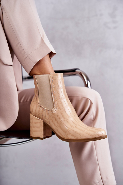 Hadí kožené kozačky La.Fi 260038BE-XC Béžove