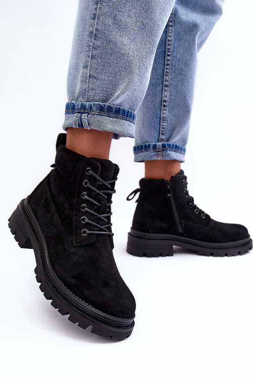 Semišové topánky izolované čierne Alden