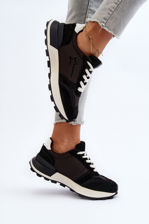 Dámské kožené tenisky Big Star NN274963 Černé