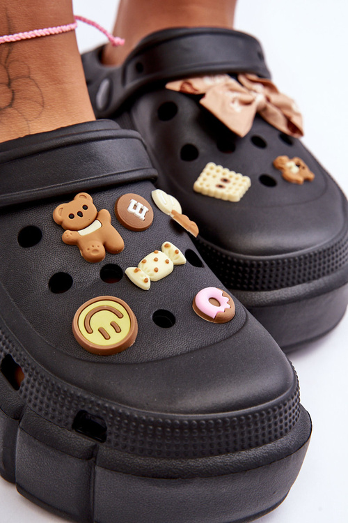 Dámské pěnové šlapky Kroksy se zdobením černé Marlett