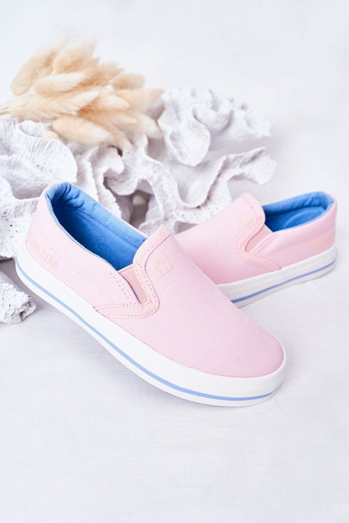 Dětské Nazouvací Tenisky Slip-On Big Star HH374009 Růžové