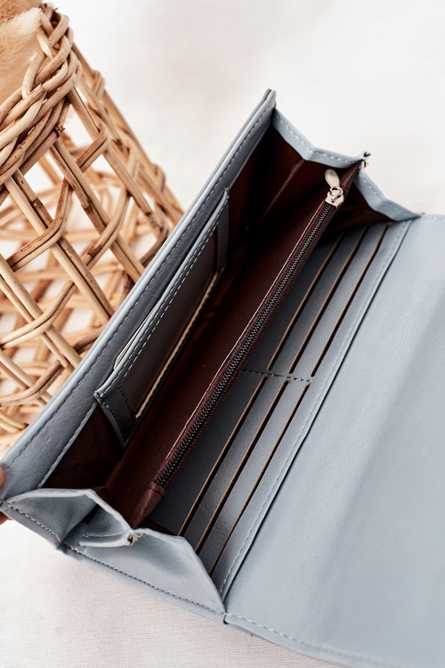 Velká Dámská Peněženka S Magnetem Světle Modrá