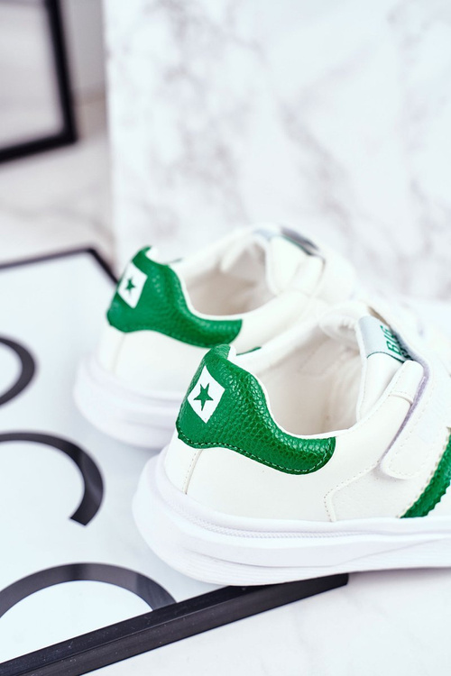 Dětská Sportovni Obuv Big Star na Suchý Zip Bilé GG374019