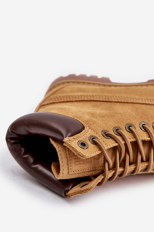 Zimní Semišové Boty Pro Muže Big Star OO174136 HI-POLY SYSTEM Camel