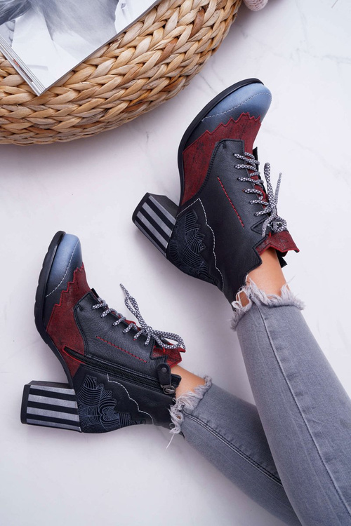 Dámské Boty Maciejka Kožené Černé 03190-01