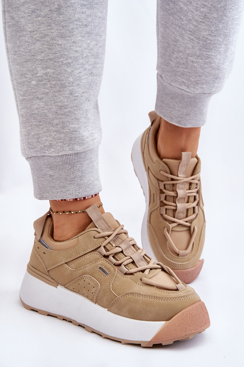 Dámske športové topánky na platforme Beige Dakari