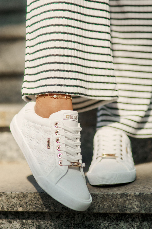 Dámske Tenisky Z Eko Kože Big Star RR274322 Biele