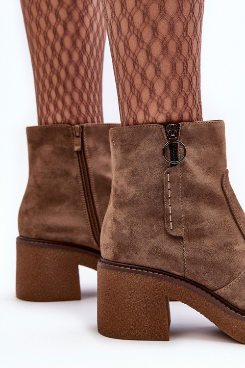 Dámske topánky Romella Brown Zipper