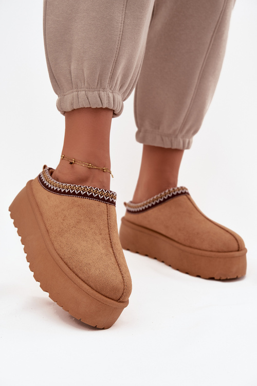 Dámske Snehule S Ozdobným Vyšívaním Camel Jenira