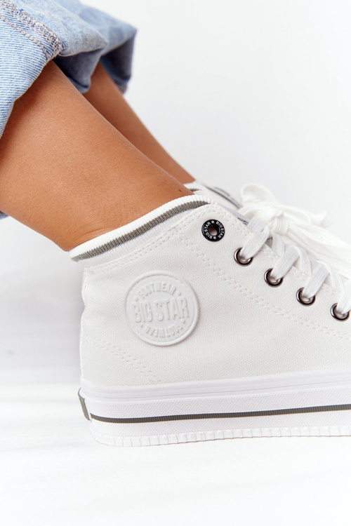 Dámské Vysoký Tenisky Big Star HH274149 Bile